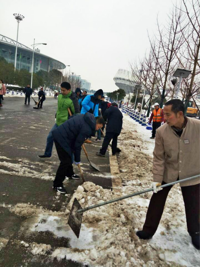 一場雪，體育中心美得不要不要的 但最美的風(fēng)景還是他們(圖6)
