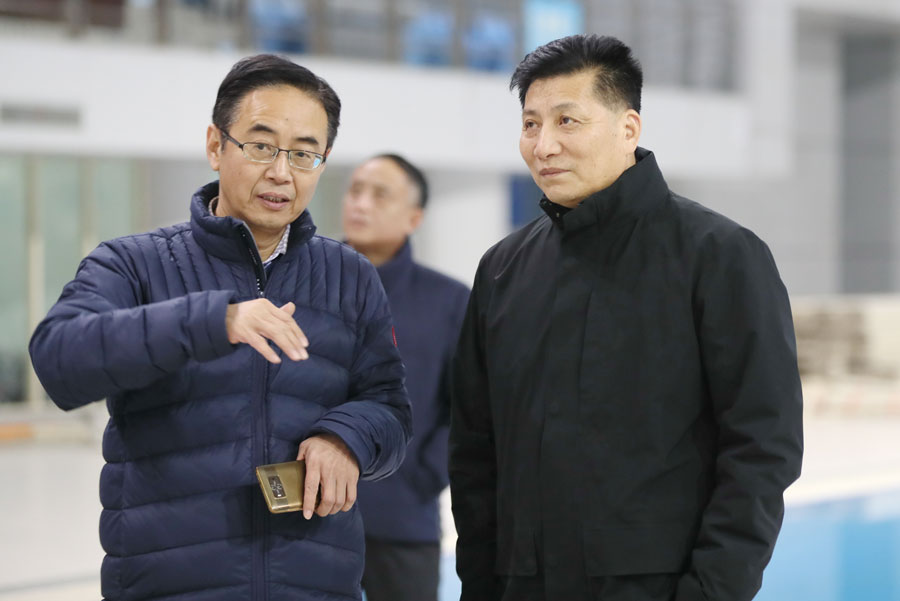 劉誓?？疾煳錆h體育中心 要求加強場館賽后利用(圖3)